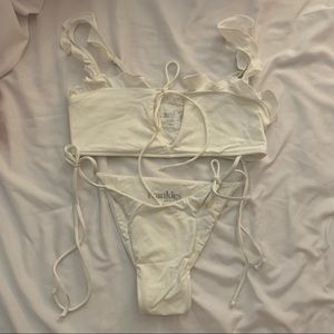 WHITE FRANKIES BIKINIS MACKENZIE TOP & BOTTOM SET
